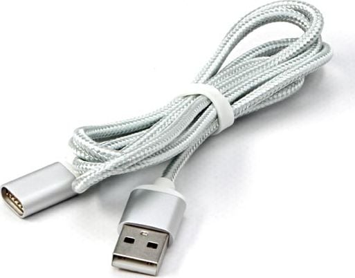klabel magnetice (USB 2.0), USB A magnetické Koncovka M, 1m, argint