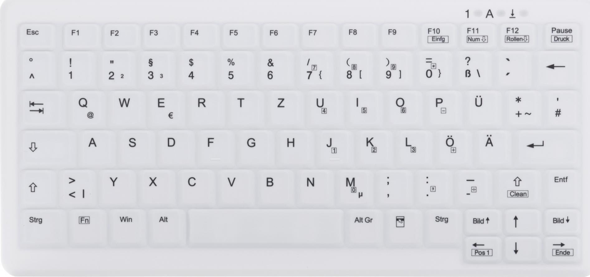 Tastatură Cherry AK-C4110 Wireless White DE (AK-C4110F-FU1-W/GE)
