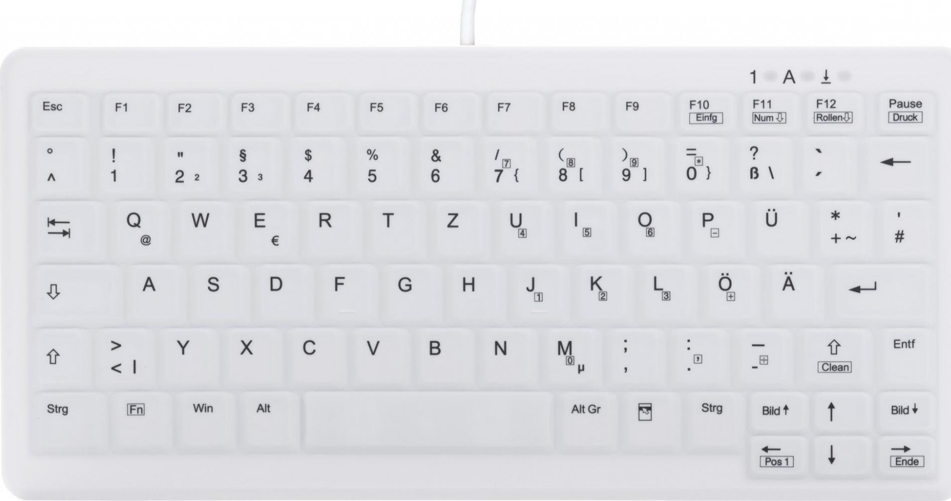 Tastatură Cherry AK-C4110 cu fir alb DE (AK-C4110F-US-W/GE)