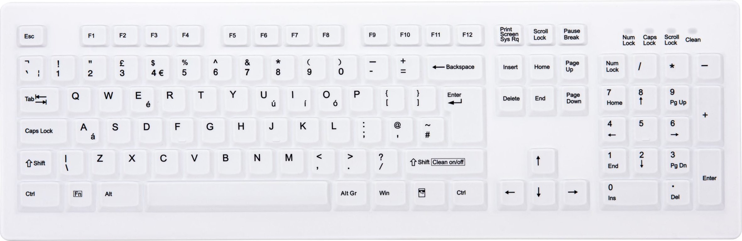 Tastaturi - Tastatură Cherry CHERRY AK-C8100F-FUS-W/UK tastatură RF fără fir QWERTY engleză britanică alb