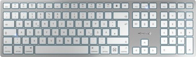 Tastaturi - Tastatură Cherry CHERRY KW 9100 SLIM PENTRU MAC tastatură USB + Bluetooth QWERTZ German Silver
