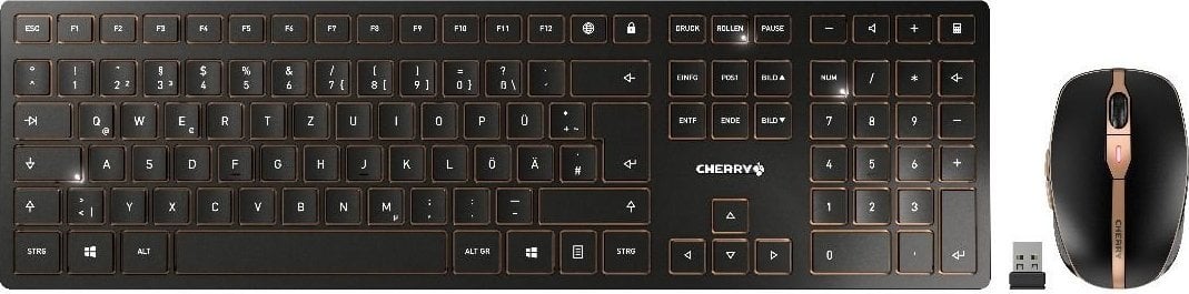 Tastatură fără fir Cherry DW 9000 Slim Negru CZ + SK (JD-9000CS-2)