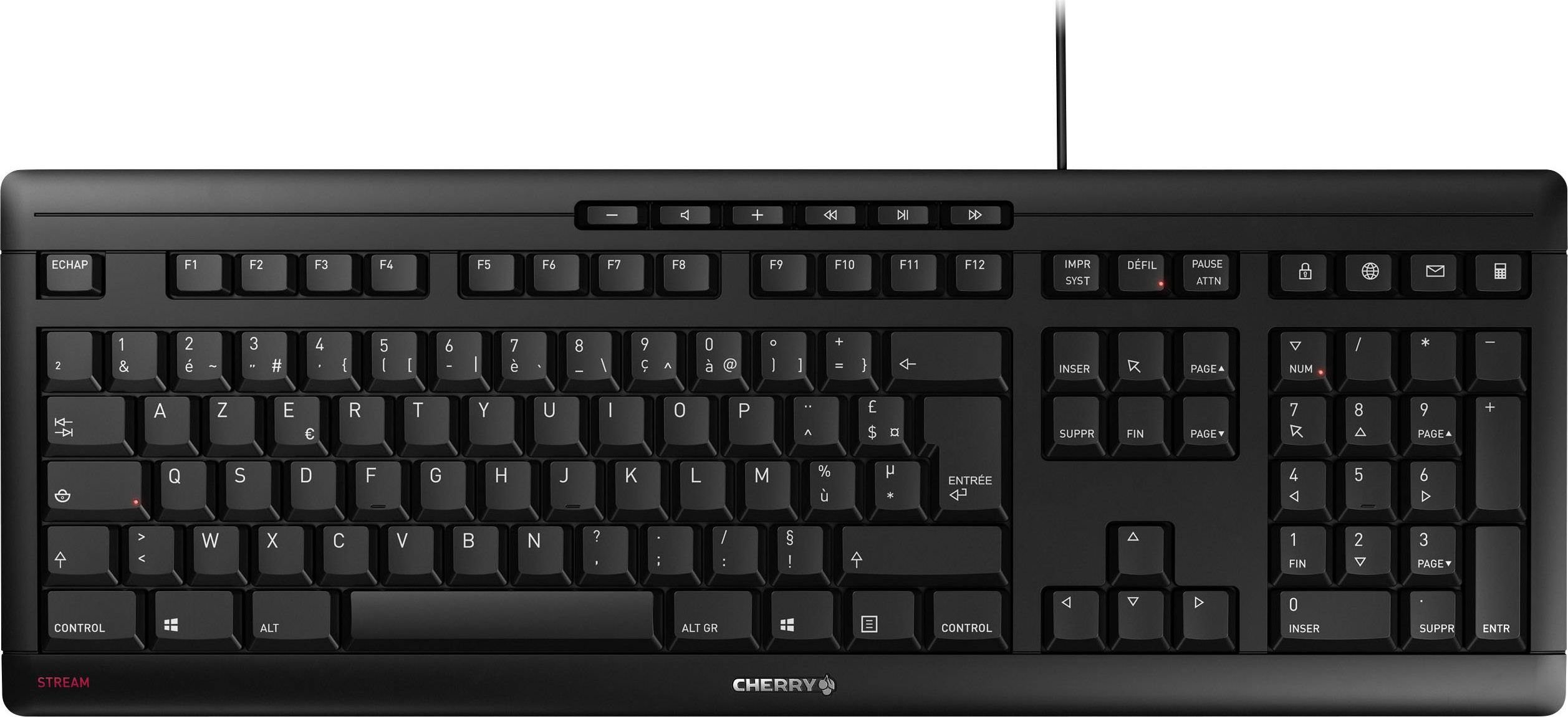 Tastatură Cherry Stream cu fir negru FR (JK-8500FR-2)