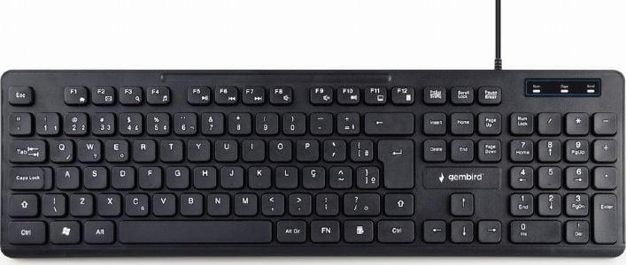 Tastatură Gembird KB-MCH-04-RU cu fir negru RU (KB-MCH-04-RU)