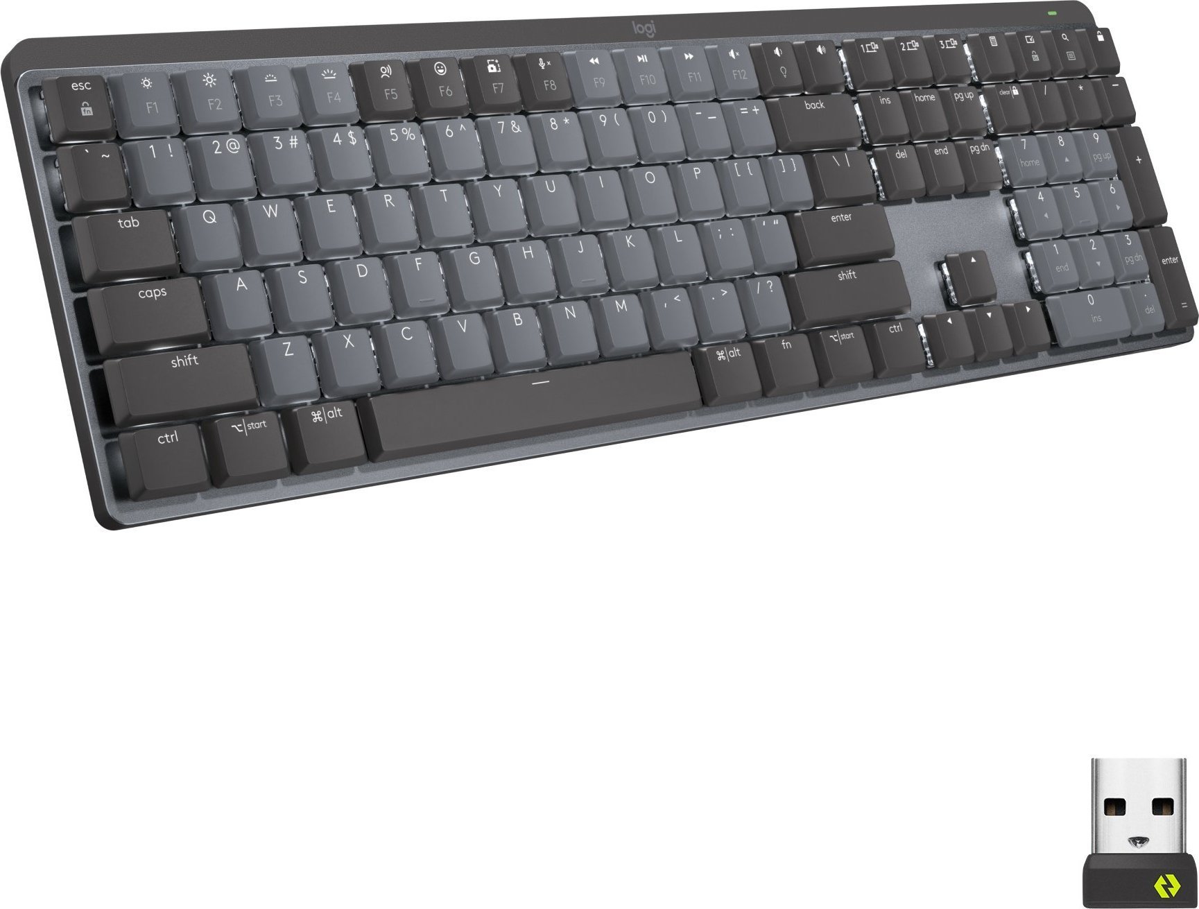 Tastaturi - Tastatură fără fir Logitech MX mecanică Clicky Grafit SUA (920-010759)