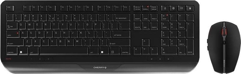 Tastatură + mouse Cherry CHERRY Desktop GENTIX [EU/US] WL negru SUA-engleză cu simbol EURO Tastatură Mouse inclus RF Wireless Negru