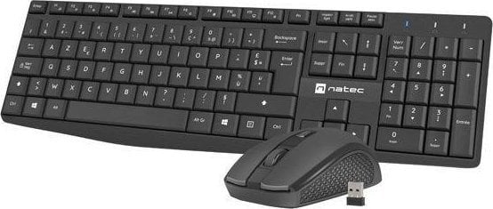 Kit Tastatura + Mouse - Tastatură + mouse Natec SET 2IN1 NATEC SQUID BLACK TASTATURĂ + MOUSE FR OPTIC FĂRĂ FĂRĂ