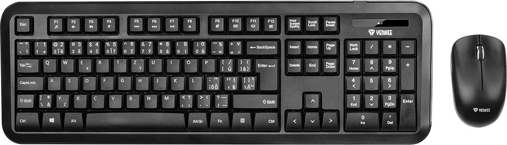 Kit tastatura + mouse Sencor YKM 2006CS, wireless, clasic, negru, EN