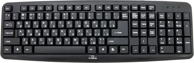 Tastaturi - Tastatura Titanum Russian Font Tkr101, USB, Negru
