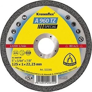 Klingspor Tarcza do cięcia metalu 125mm x 1,0mm x 22,2mm A960 TZ Special (K322181)