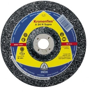 Klingspor Disc de șlefuit convex din oțel 230x6x22mm A24 N SUPRA - 45075A