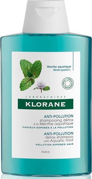 Klorane Șampon de păr anti-poluare cu mentă acvatică Klorane 200 ml