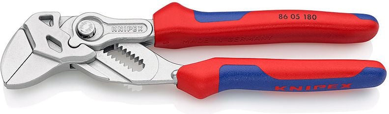 Cleste-Cheie cromat, manere multicomponent, KNIPEX, 180 mm