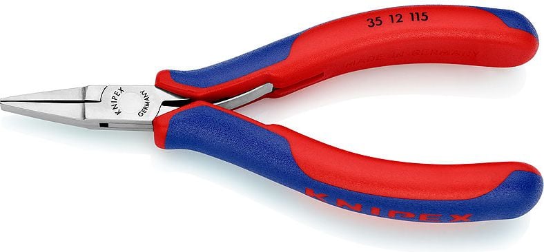 Cleste de electronist cu falci plate Knipex KNI3512115, 115 mm