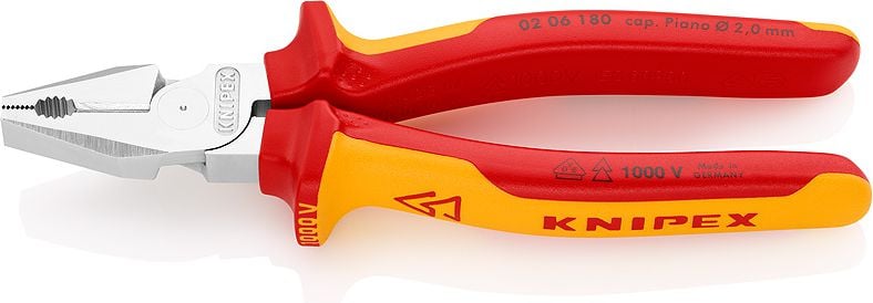 Clești universali Knipex cu efect de pârghie mărit 200 mm (0206200)