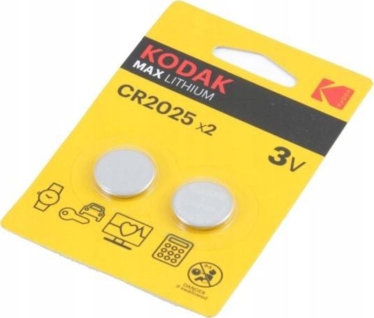 Kodak 3v baterie cu litiu CR2025 Dl2025 Sb-T14 / 2 unități.