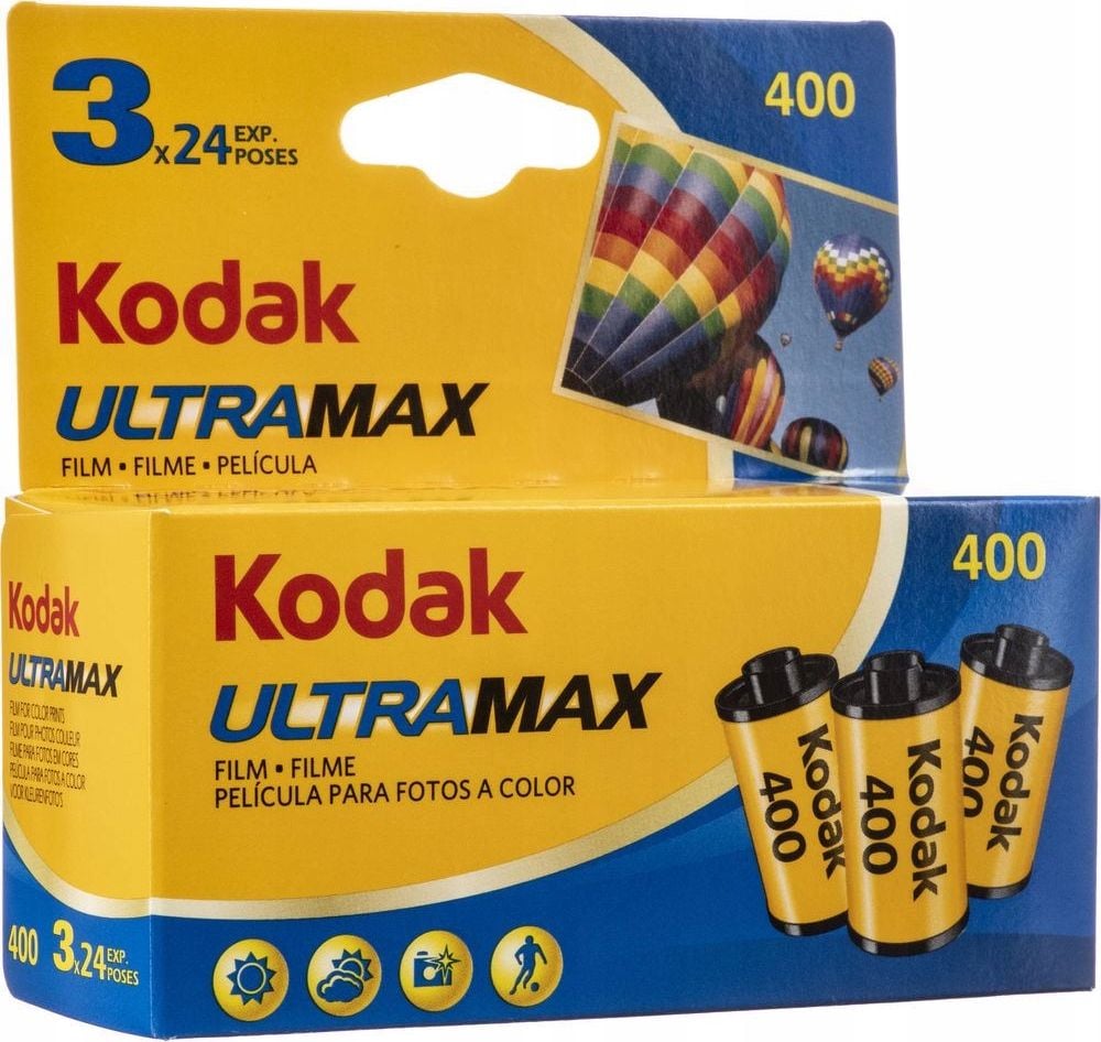 Kodak 3x Film Klisza Kolor Negatyw Kodak 135 Ultramax 24
