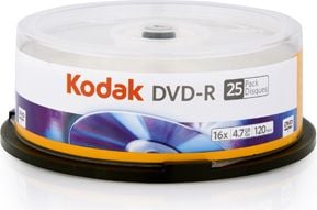 Medii de stocare kodak DVD-R 4.7GB, CAKE 25 sztuk (1410325)