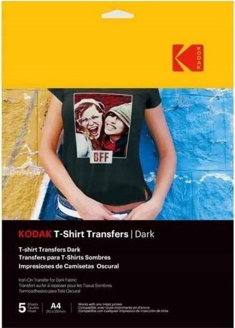Kodak Papier A4 TRANSFEROWY / Naprasowanka / Kodak T-Shirt Czarny / CAT 3510-553