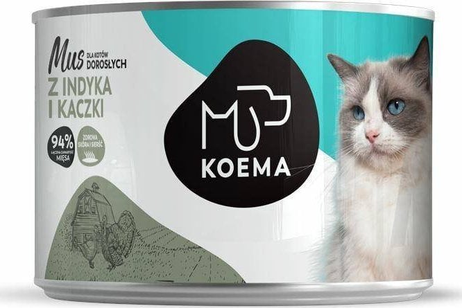 Koema Koema Mousse de curcan cu rata 200g pentru o pisica