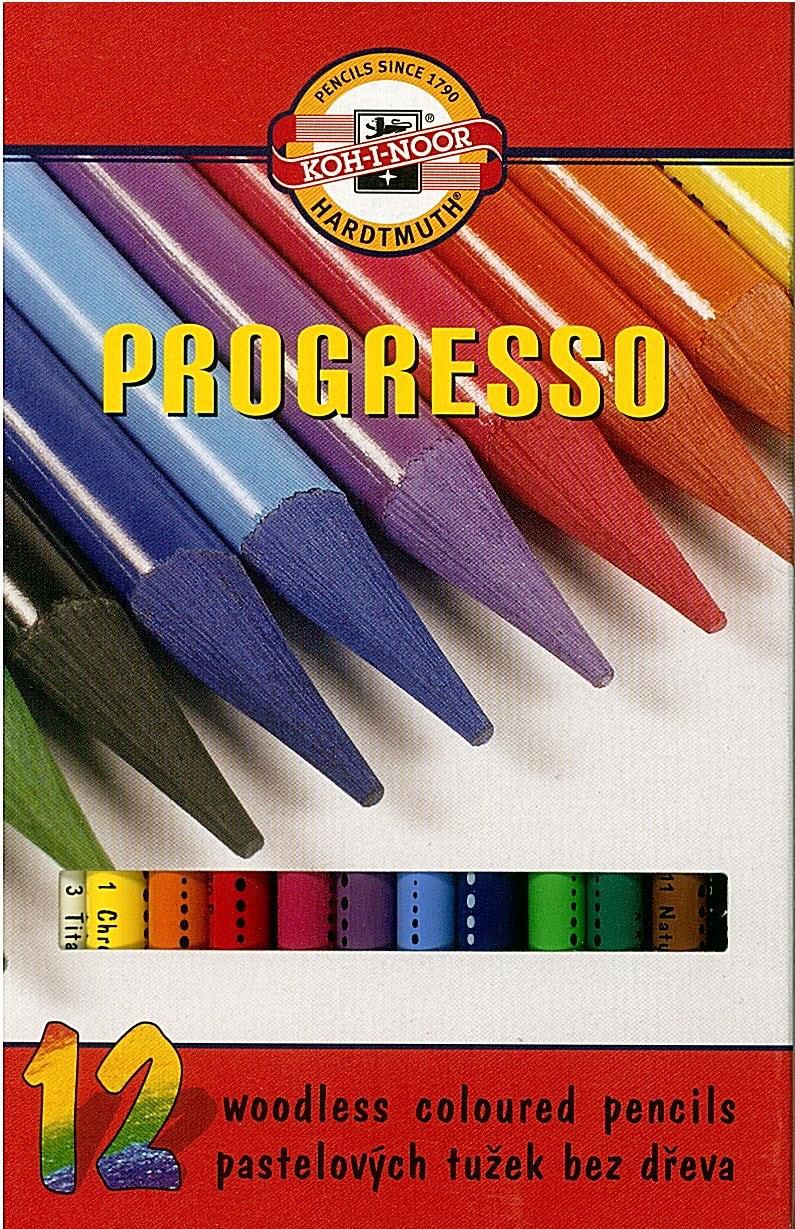 Creioane colorate 12 culori TREELESS Progresso - WIKR-002569