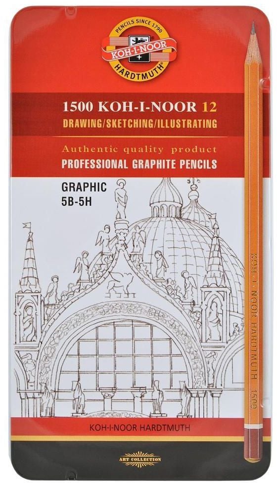 Creion Koh I Noor grafit 1502/III 5B-5H, 12 buc. (166869)