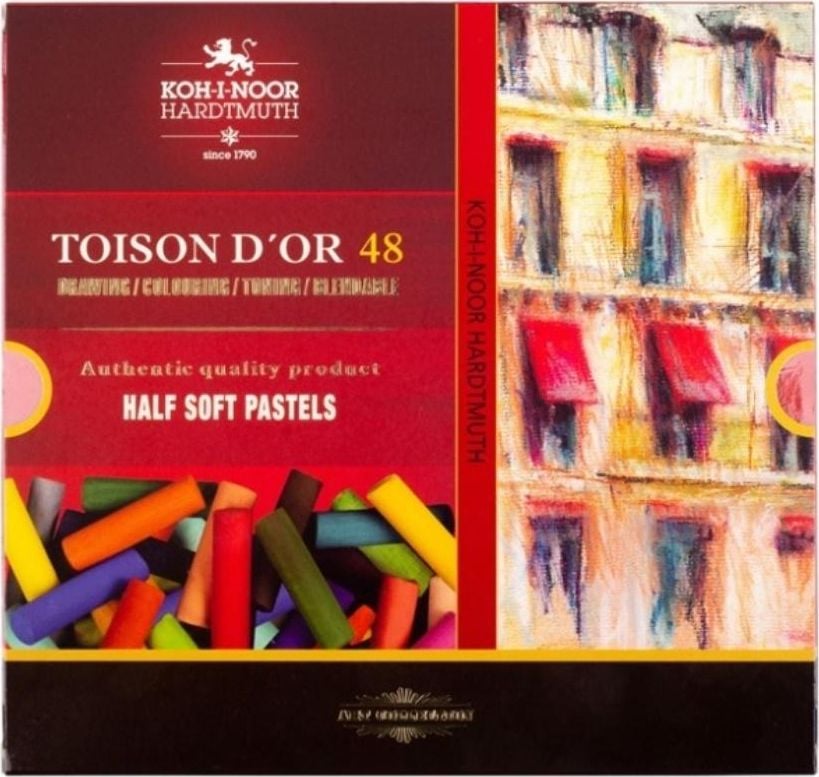 Koh I Noor Pastels jumătăți uscate 8546 Toison D'or 48 de culori