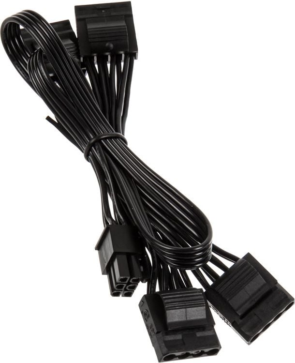 Kolink Molex x4 - PCIe 6-pin, 0.75m, Czarny (KL-CPL-MXC)