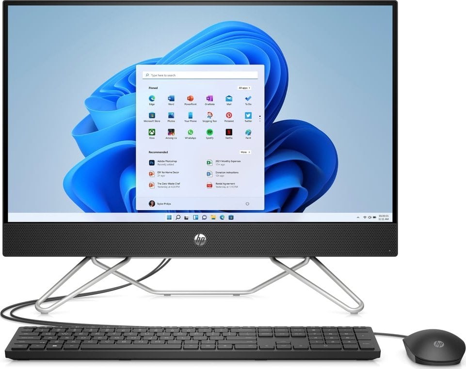 Komputer HP HP 24-cb0111nw AiO AMD Athlon Silver 3050U 23.8inch FHD AG 4GB 256GB PCIe NVMe SSD UMA W11H Jet Black (MSH)(FF)(P)