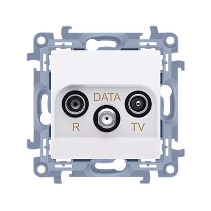 Priză de antenă terminală R-TV separowane1dB alb (CAK.01 / 11)