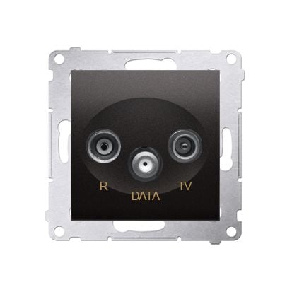 Priza Antena TV-R-DATA 10dB metalic antracit (DAD.01 / 48)