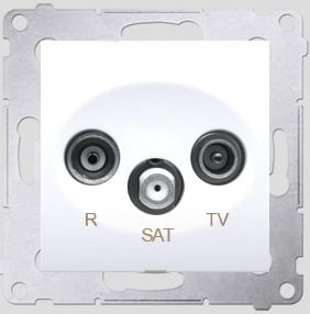 soclu Antena SIMON54 TV / SAT prin alb - DASP.01 / 11
