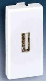 Slot K45 / 2 USB tip A de sex feminin alb pur - K128B / 9