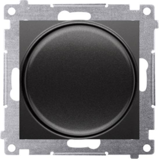 Kontakt-Simon Simon 54 Dimmer rotativ pentru LED-uri reglabile 230 V (modul) 2–250 W negru mat număr maxim de surse LED 10 buc DS9L.01/49