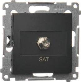 Kontakt-Simon Simon 54 Priză antenă SAT single (modul). Pentru instalații individuale, negru mat DASF1.01/49