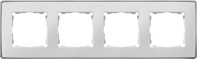 Kontakt-Simon Simon Detail 82 Quadruple frame Detail SELECT-metal ALB / baza croma 8201640-244