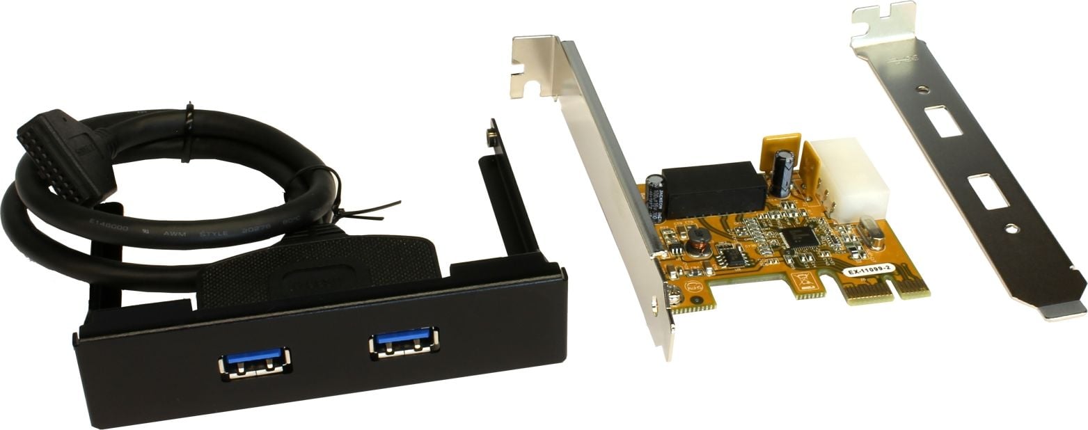 Accesoriu IT exsys Placa PCI Express - USB 3.0, 2 porturi, iesire frontala, ExSys
