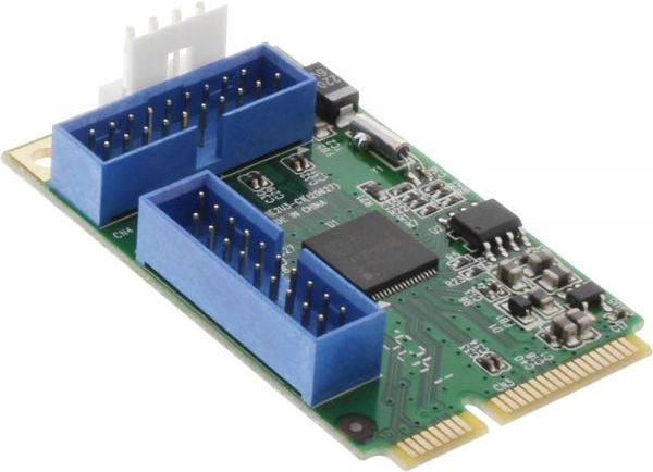 Controler InLine Mini PCIe - 2x USB 3.0 cu 19 pini (66905)