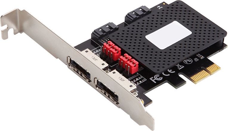 Controler MicroConnect PCIe 2.0 x1 - 2x eSATA + 2x SATA III (MC-SATA3-T4)