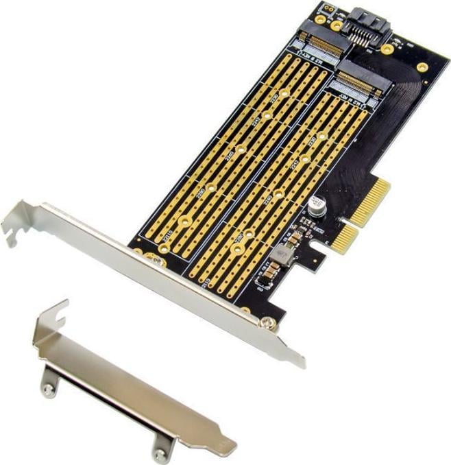 Controler MicroConnect PCIe x4 M.2 Key NMVe SSD Adapt