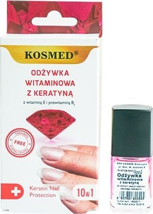 Balsam de unghii Kosmed Vitamin cu cheratina 10in1 9ml