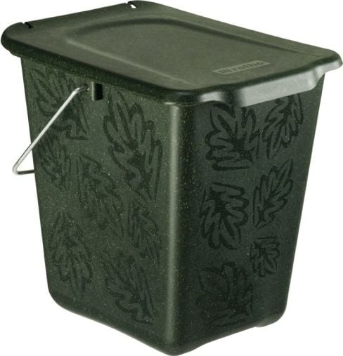 Galeata pentru compost Rotho Greenline, 7 L, verde inchis