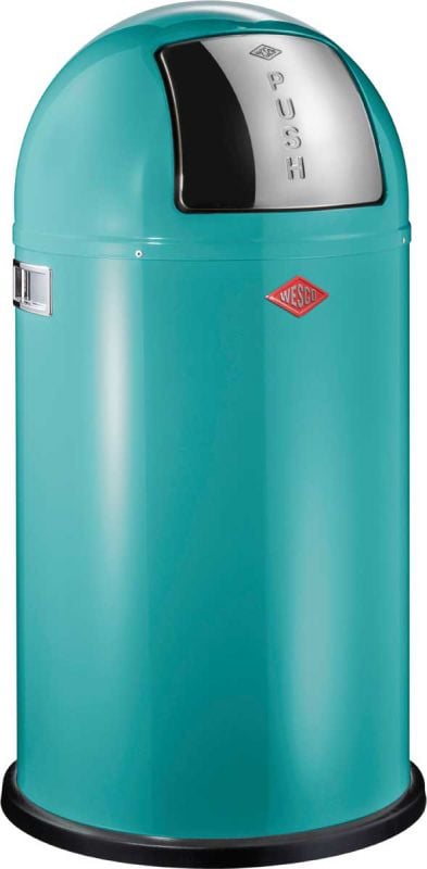 Cos de gunoi Wesco Pushboy, Otel, Turcoaz, 50l