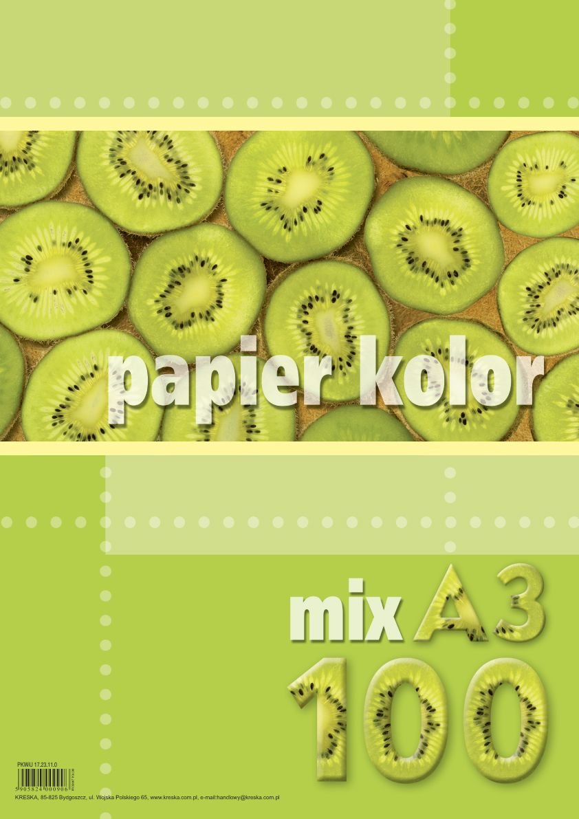 Hartie si produse din hartie - Hârtie Kreska Copy A3 80g mix de culori 100 coli