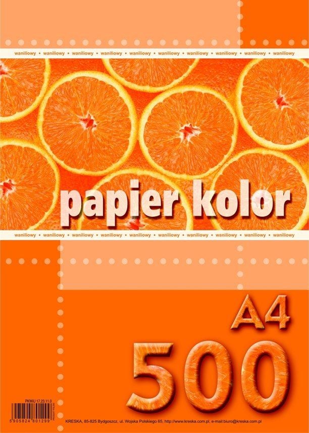 Kreska Copy Paper A4 80g vanilie 500 coli