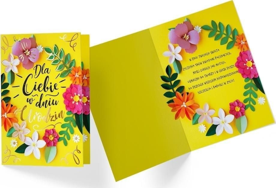 KUKARTKA Card B6 PP-2172 Flori aniversare