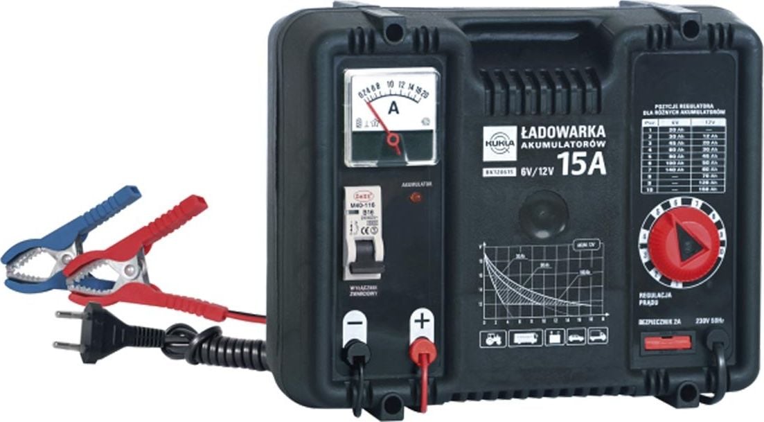 KUKLA K5508 Redresor BK 5 12V/15A cu siguranta de scurtcircuit