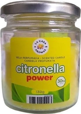 LA CASA DE LOS AROMAS_Citronella świeca o zapachu Trawy Cytrynowej 130g