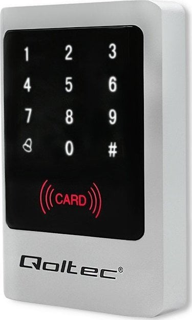 Lacăt cu combinație Qoltec MIMAS cu cititor RFID | cod | card | breloc | clopot | IP68 | EM