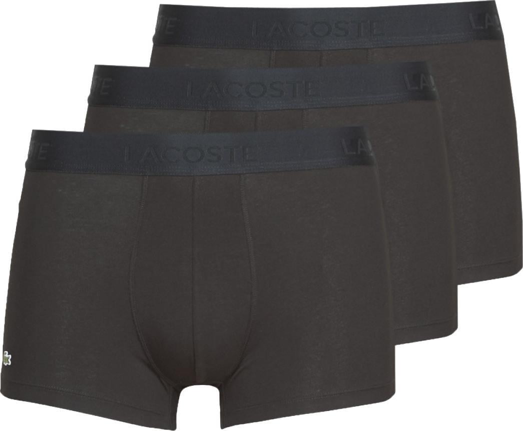 Lacoste, Set de boxeri cu logo - 3 perechi, Negru, M